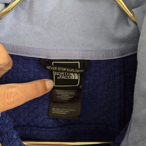 North Face Shellrock Apex Zip Fleece Lined Softshell Zip-Up Jacket Blue Women XS - Picture 5 of 6